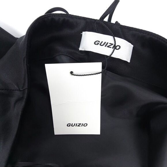 NWT Danielle Guizio 100% Silk Mae Midi Skirt 90's Ballet Minimalist Black Satin - Picture 7 of 7